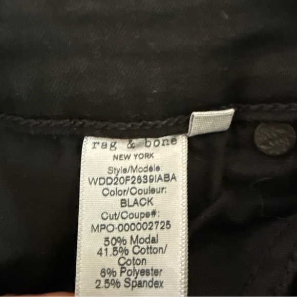 Rag and Bone Nina High Rise Skinny Ankle Jeans Size 28 Black Stretch casual - Picture 7 of 10